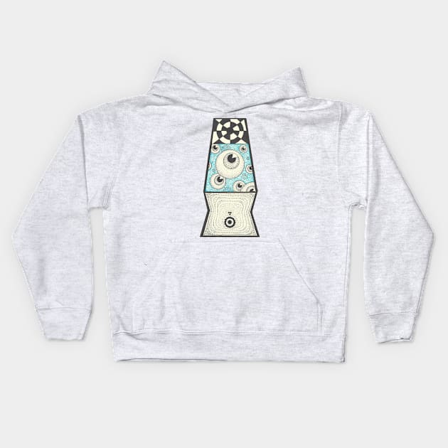 Groovy Lava Lamp Kids Hoodie by Zenferren